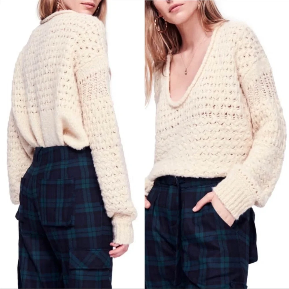 Free People Crashing Waves pullover knit sweater